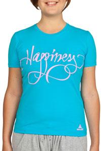 Футболка «Happiness» (голубой) Футболка «Happiness» (голубой)